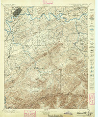 Knoxville Tennessee Historical topographic map, 1:125000 scale, 30 X 30 Minute, Year 1895