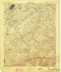 Knoxville Tennessee Historical topographic map, 1:125000 scale, 30 X 30 Minute, Year 1895