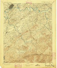 Knoxville Tennessee Historical topographic map, 1:125000 scale, 30 X 30 Minute, Year 1895