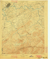 Knoxville Tennessee Historical topographic map, 1:125000 scale, 30 X 30 Minute, Year 1901