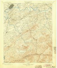 Knoxville Tennessee Historical topographic map, 1:125000 scale, 30 X 30 Minute, Year 1901