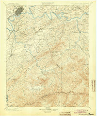 Knoxville Tennessee Historical topographic map, 1:125000 scale, 30 X 30 Minute, Year 1901
