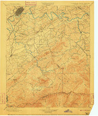 Knoxville Tennessee Historical topographic map, 1:125000 scale, 30 X 30 Minute, Year 1901