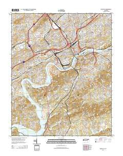 Knoxville Tennessee Historical topographic map, 1:24000 scale, 7.5 X 7.5 Minute, Year 2014