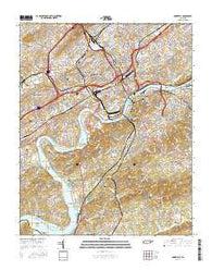 Knoxville Tennessee Current topographic map, 1:24000 scale, 7.5 X 7.5 Minute, Year 2016