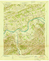 Kykers Ferry Tennessee Historical topographic map, 1:24000 scale, 7.5 X 7.5 Minute, Year 1940