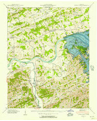 Kykers Ferry Tennessee Historical topographic map, 1:24000 scale, 7.5 X 7.5 Minute, Year 1940