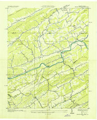 Kyles Ford Tennessee Historical topographic map, 1:24000 scale, 7.5 X 7.5 Minute, Year 1935