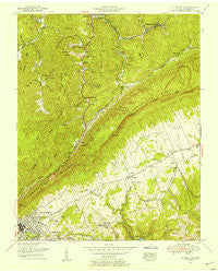 La Follette Tennessee Historical topographic map, 1:24000 scale, 7.5 X 7.5 Minute, Year 1952