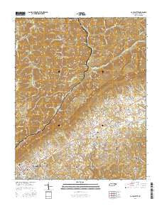 La Follette Tennessee Current topographic map, 1:24000 scale, 7.5 X 7.5 Minute, Year 2016