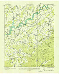 Lake Davy Crockett Tennessee Historical topographic map, 1:24000 scale, 7.5 X 7.5 Minute, Year 1936