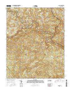 Lancing Tennessee Current topographic map, 1:24000 scale, 7.5 X 7.5 Minute, Year 2016