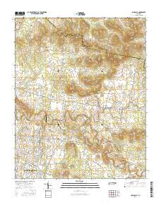 Lascassas Tennessee Current topographic map, 1:24000 scale, 7.5 X 7.5 Minute, Year 2016
