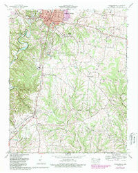 Lawrenceburg Tennessee Historical topographic map, 1:24000 scale, 7.5 X 7.5 Minute, Year 1966