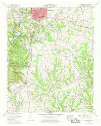 Lawrenceburg Tennessee Historical topographic map, 1:24000 scale, 7.5 X 7.5 Minute, Year 1966