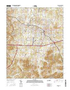 Lebanon Tennessee Current topographic map, 1:24000 scale, 7.5 X 7.5 Minute, Year 2016