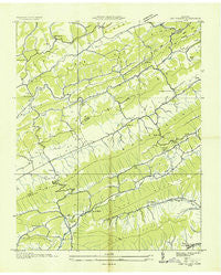 Lee Valley Tennessee Historical topographic map, 1:24000 scale, 7.5 X 7.5 Minute, Year 1935