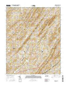 Leesburg Tennessee Current topographic map, 1:24000 scale, 7.5 X 7.5 Minute, Year 2016