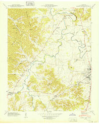 Leipers Fork Tennessee Historical topographic map, 1:24000 scale, 7.5 X 7.5 Minute, Year 1949