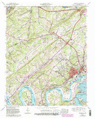 Lenoir City Tennessee Historical topographic map, 1:24000 scale, 7.5 X 7.5 Minute, Year 1968