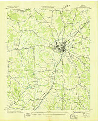 Lewisburg Tennessee Historical topographic map, 1:24000 scale, 7.5 X 7.5 Minute, Year 1936