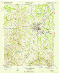 Lewisburg Tennessee Historical topographic map, 1:24000 scale, 7.5 X 7.5 Minute, Year 1951