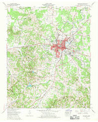 Lewisburg Tennessee Historical topographic map, 1:24000 scale, 7.5 X 7.5 Minute, Year 1966