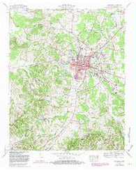 Lewisburg Tennessee Historical topographic map, 1:24000 scale, 7.5 X 7.5 Minute, Year 1966