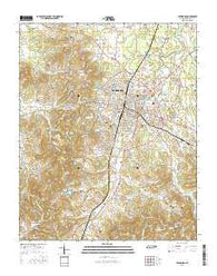 Lewisburg Tennessee Current topographic map, 1:24000 scale, 7.5 X 7.5 Minute, Year 2016