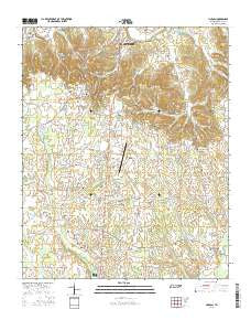 Lincoln Tennessee Current topographic map, 1:24000 scale, 7.5 X 7.5 Minute, Year 2016