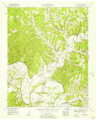 Littlelot Tennessee Historical topographic map, 1:24000 scale, 7.5 X 7.5 Minute, Year 1952