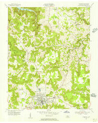 Livingston Tennessee Historical topographic map, 1:24000 scale, 7.5 X 7.5 Minute, Year 1955