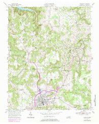 Livingston Tennessee Historical topographic map, 1:24000 scale, 7.5 X 7.5 Minute, Year 1955