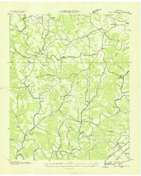 Long Branch Tennessee Historical topographic map, 1:24000 scale, 7.5 X 7.5 Minute, Year 1936