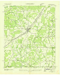 Loretto Tennessee Historical topographic map, 1:24000 scale, 7.5 X 7.5 Minute, Year 1936