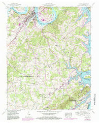 Loudon Tennessee Historical topographic map, 1:24000 scale, 7.5 X 7.5 Minute, Year 1952