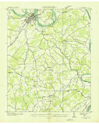 Loudon Tennessee Historical topographic map, 1:24000 scale, 7.5 X 7.5 Minute, Year 1936