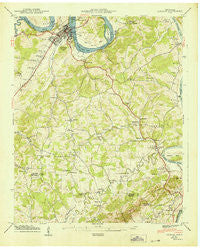 Loudon Tennessee Historical topographic map, 1:24000 scale, 7.5 X 7.5 Minute, Year 1940