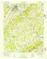 Loudon Tennessee Historical topographic map, 1:24000 scale, 7.5 X 7.5 Minute, Year 1952