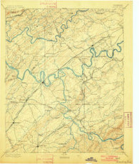 Loudon Tennessee Historical topographic map, 1:125000 scale, 30 X 30 Minute, Year 1895