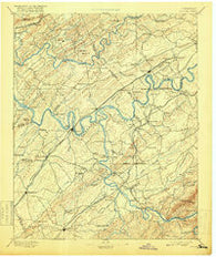 Loudon Tennessee Historical topographic map, 1:125000 scale, 30 X 30 Minute, Year 1895