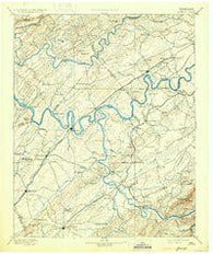 Loudon Tennessee Historical topographic map, 1:125000 scale, 30 X 30 Minute, Year 1895