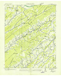 Lovelace Tennessee Historical topographic map, 1:24000 scale, 7.5 X 7.5 Minute, Year 1935