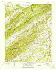 Lovelace Tennessee Historical topographic map, 1:24000 scale, 7.5 X 7.5 Minute, Year 1939