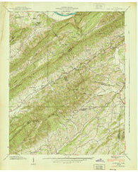 Lovelace Tennessee Historical topographic map, 1:24000 scale, 7.5 X 7.5 Minute, Year 1939