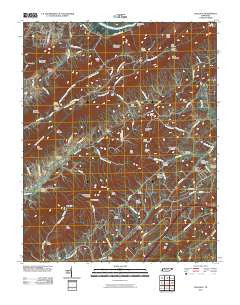 Lovelace Tennessee Historical topographic map, 1:24000 scale, 7.5 X 7.5 Minute, Year 2010