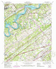 Lovell Tennessee Historical topographic map, 1:24000 scale, 7.5 X 7.5 Minute, Year 1968