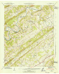 Lovell Tennessee Historical topographic map, 1:24000 scale, 7.5 X 7.5 Minute, Year 1940