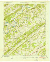 Lovell Tennessee Historical topographic map, 1:24000 scale, 7.5 X 7.5 Minute, Year 1941
