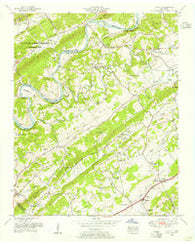 Lovell Tennessee Historical topographic map, 1:24000 scale, 7.5 X 7.5 Minute, Year 1953